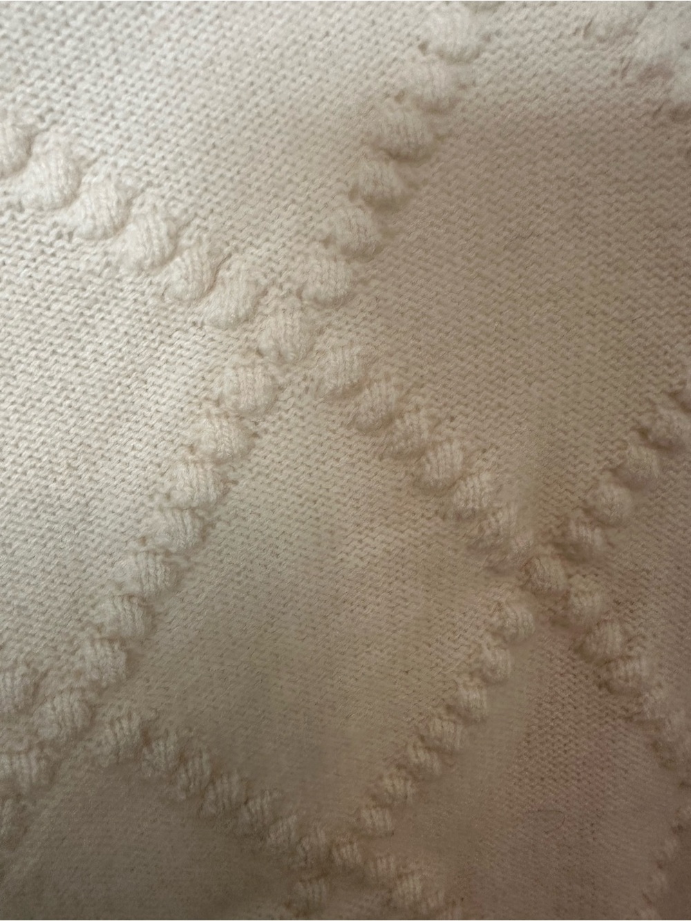 JCREW Cream Textured Button-Front Women's Sweater - Picture 3 of 5